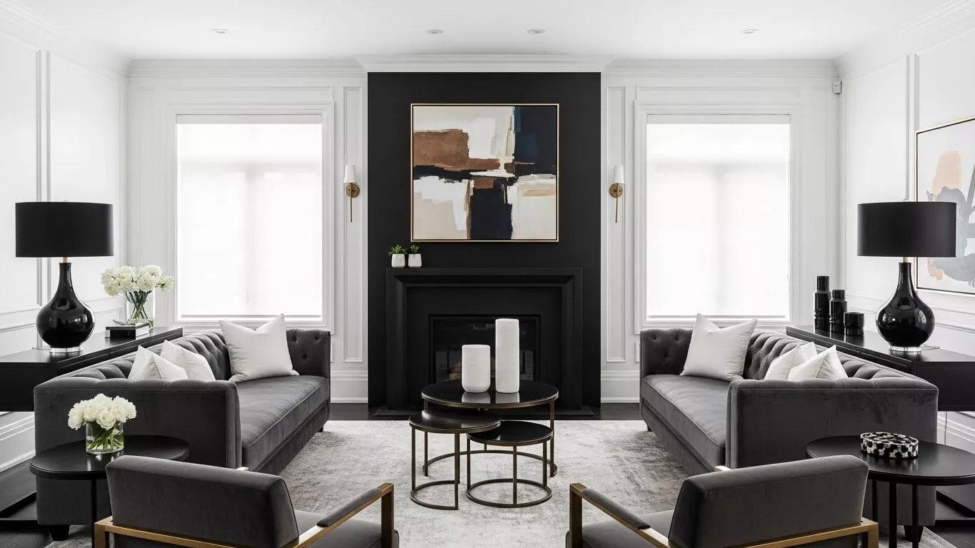 Black and White Living Room