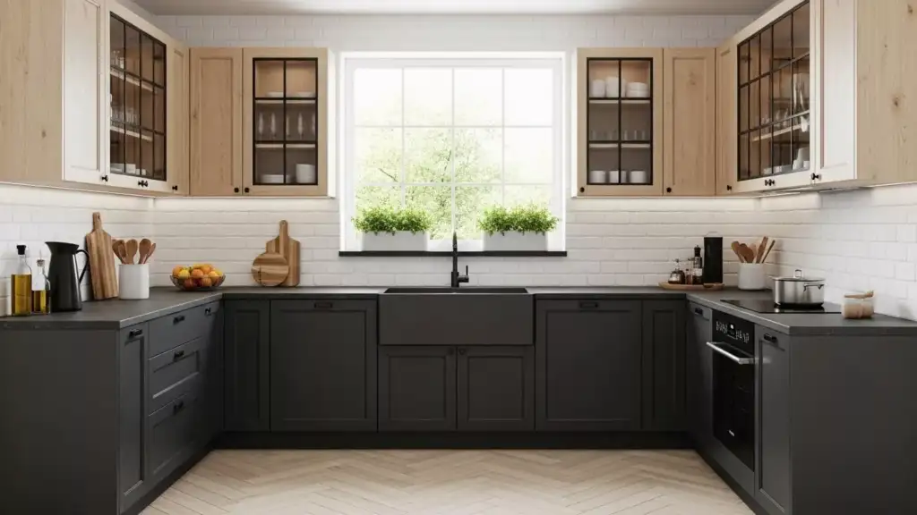 The Zone-Defined Kitchen (With Sliding Doors)